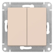 Выключатель Schneider Electric AtlasDesign 2-клавишный сх.5, 10АХ, бежевый, механизм - Электрика, НВА - Выключатели и розетки - Выключатели - магазин электрооборудования amperomvolt.ru